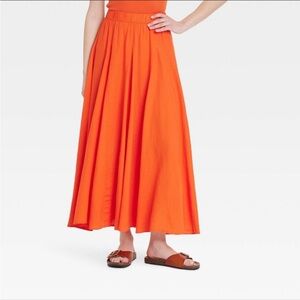 Universal Thread Orange Maxi Skirt